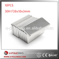 2016 Hot Sale 30H Block F20x10x2mm Rare Earth Magnet for Sale